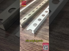 10mm آلومینیوم صاف لبه کاشی تراش کمال گرای پولیش کروم لبه نوار