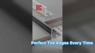 تریم کاشی لبه مربعی فولاد ضد زنگ | نمایه محافظ گوشه خارجی#StainlessSteelTileTrim