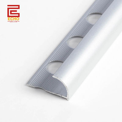 کیفیت  Aluminum Anodized Silver Outside Corner Trim Bullnose Edge Tile Trim کارخانه