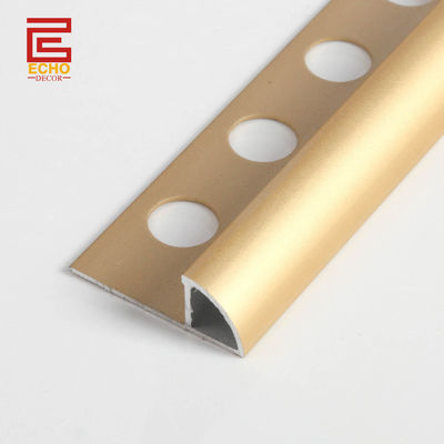 کیفیت  Decorative Aluminum Tile Trim Quarter Round On Tile Metal Border Tile Edging Trim کارخانه