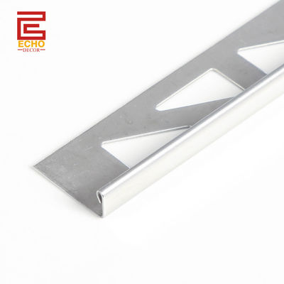 10mm Smart Flat Edge Tile Trim کروم زاویه فلزی برای گوشه های خارجی