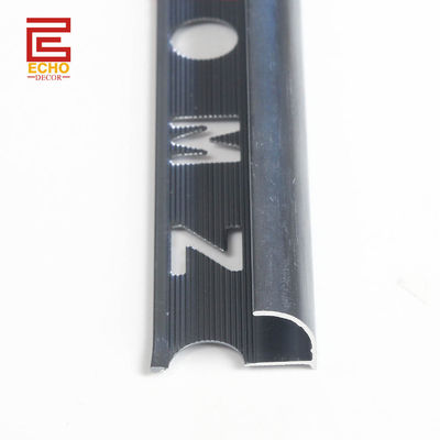 آلومینیوم خاکستری تایل تراش 10mm سرپوش آخر تایل نوار لبه برای دکوراسیون دیوار