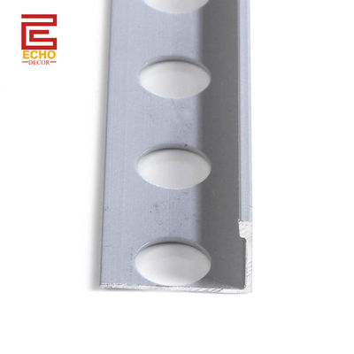 12.5mm آنودیزه نقره آلومینیوم کاشی برش ضد آب فلزی دوش کاشی لبه برش