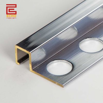 برنج پروفایل گوشه خارج 12mm کاشی مربع لبه نوار مقاوم در برابر خوردگی