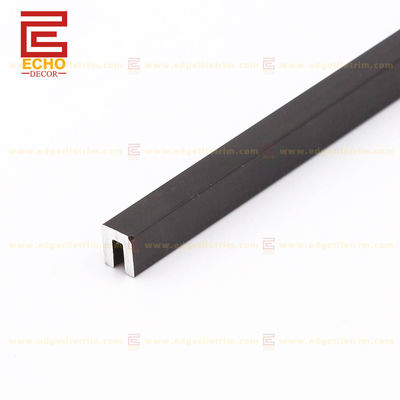 کاشی آلومینیوم سیاه تراش Backsplash دیوار کاشی خطوط مرزی 15mm