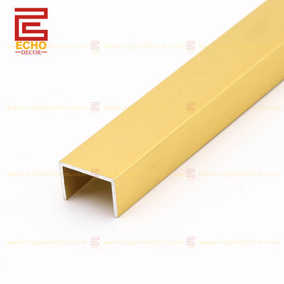 کاشی تزئینی کنار طلا مات U شکل کاشی آلومینیوم 2.5