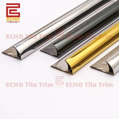 کاشی فلزی استیل ضدزنگ کم MOQ Low Trim Gold 2.5 متر