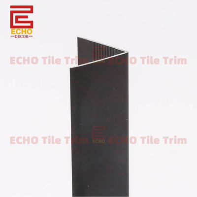 2-3m طول ضد آب V شکل آلومینیوم کاشی ترم سیاه گوشه لبه ترم برای دیوار و کف کاشی