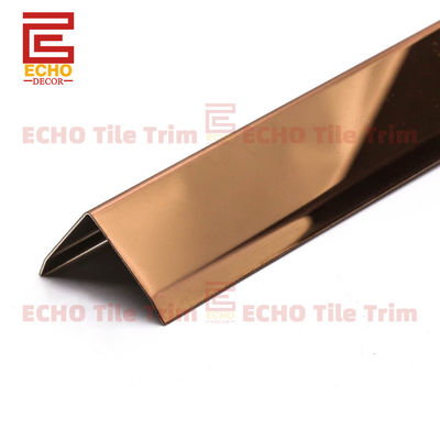 طول 2-3m / سفارشی سازی کاشی فولاد ضد زنگ بیرونی Trim Ss گوشه قالب بندی با کم نگهداری مزیت طلایی رز
